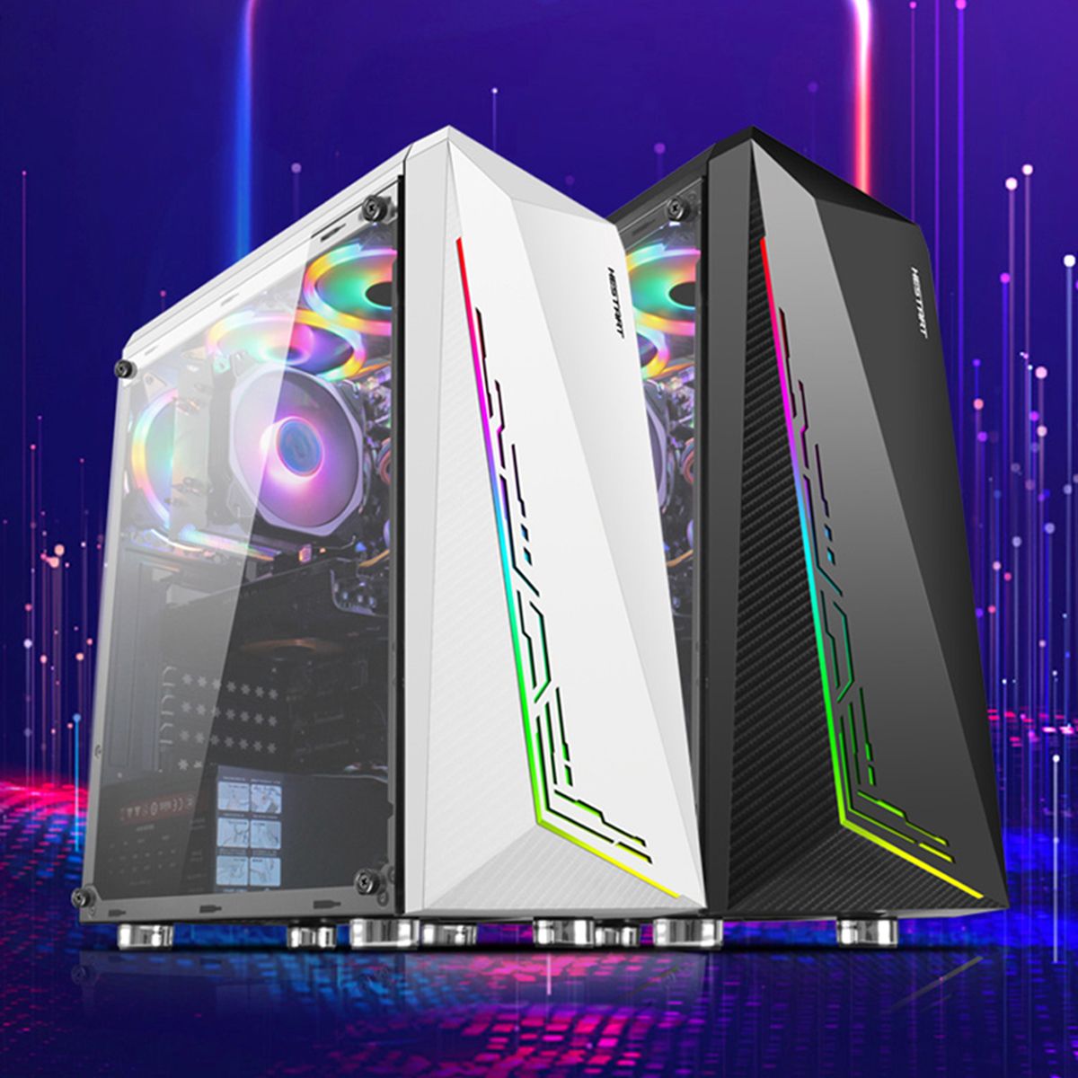 RGB-PC-Gaming-Case-RGB-Light-Transparen-Acrylic-Side-Computer-Case-Tower-Chassis-Support-ATXMATXITX--1703347