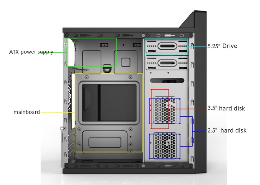 SKTC-K6-Cold-Rolled-Steel-Sheet-mATX-ITX-USB20-Gaming-Tempered-Computer-Case-Portable-Desktop-Chassi-1572173