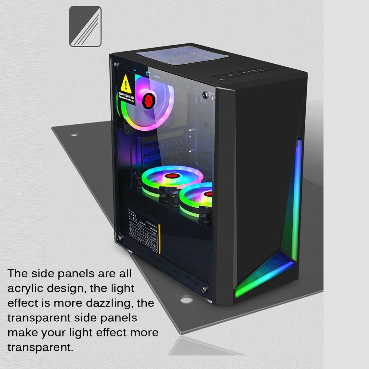 Toughened-Glass-Side-Plate-Computer-Gaming-Case-MATXMITX-USB30-Support-120mm-Water-Cooling-1672719