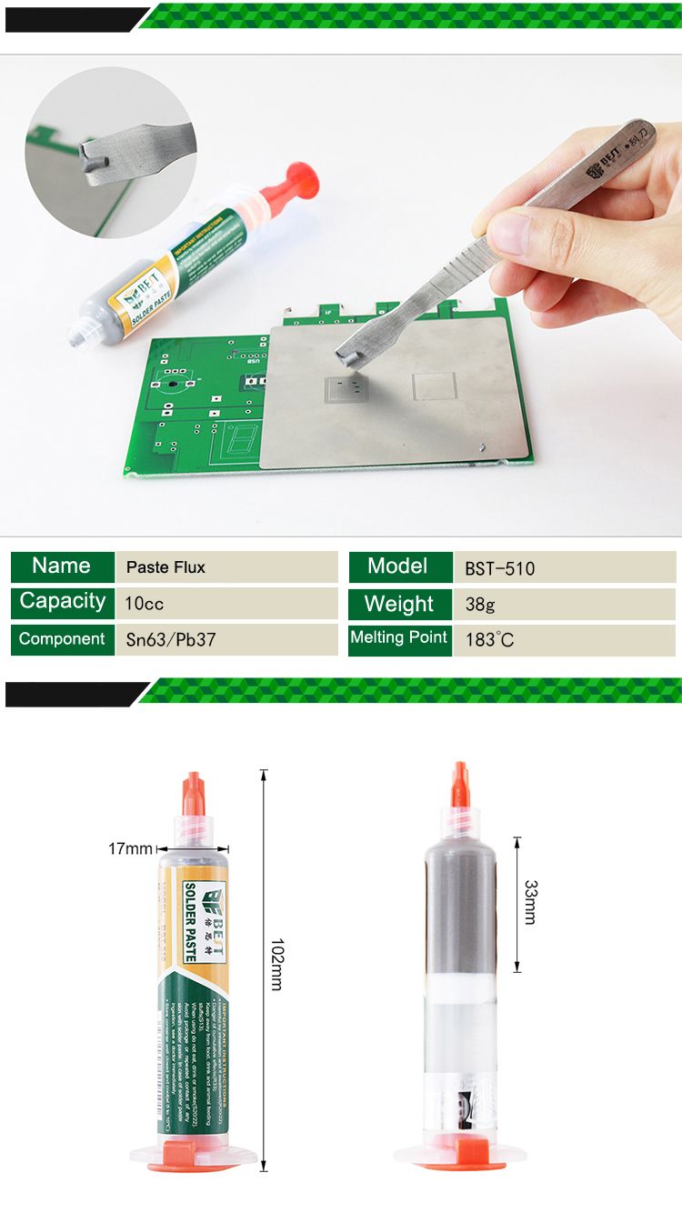 BEST-BST-510-10cc-183-Syringe-DIY-Solder-Soldering-Paste-Flux-Chips-Computer-Phone-BGA-SMD-PGA-PCB-R-1351876