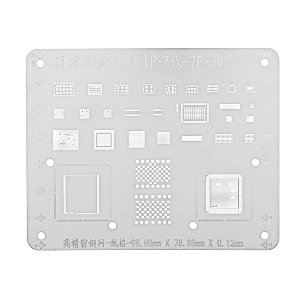 Japan-Steel-Phone-Logic-Board-BGA-Repair-Stencil-Tool-for-iPhone-7-7P-Motherboard-IC-Chip-Ball-Solde-1235982