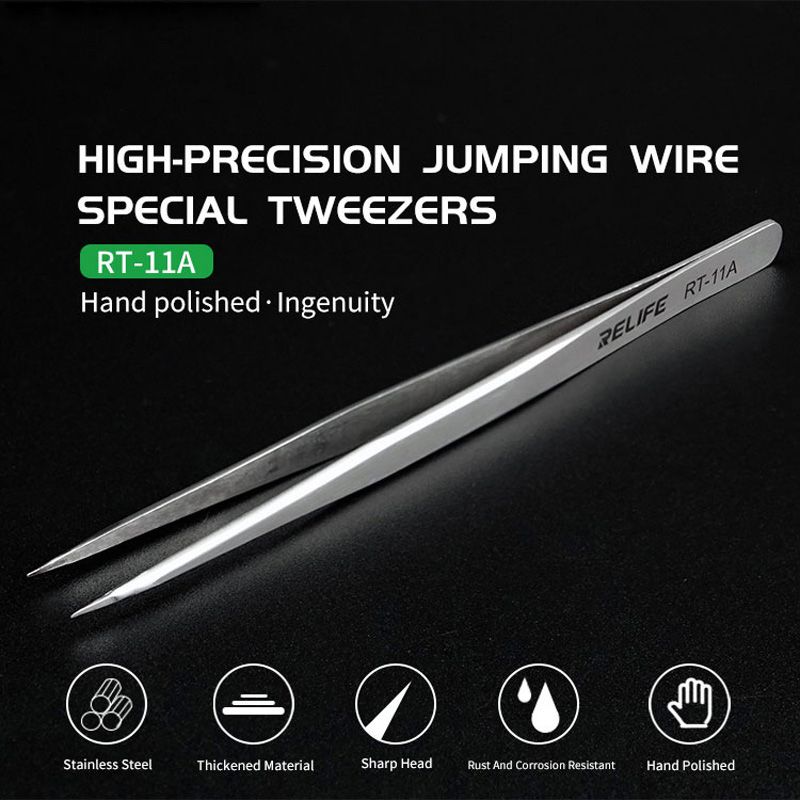 RELIFE-RT-11A-Jump-Eire-Special-Tweezer-High-precision-Hand-polished-Mobile-Phone-Motherboard-Repair-1618161