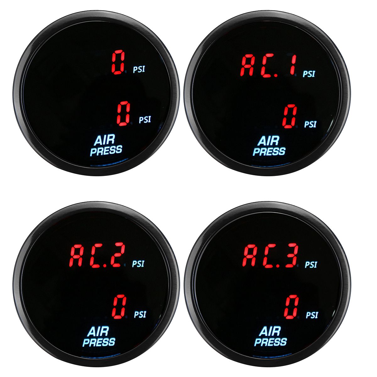 2-52mm-Dual-Digital-Air-Pressure-Gauge-PSI-Air-Suspension-Meter-Red-LED-1710110