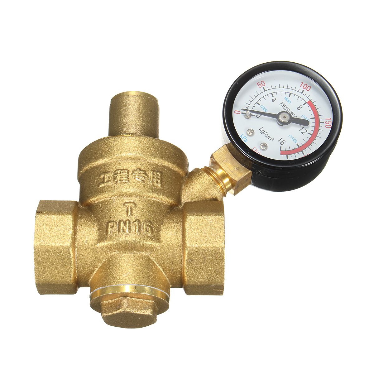 DN20-NPT-34quot-Adjustable-Brass-Water-Pressure-Regulator-Reducer-with-Gauge-Meter-1135674