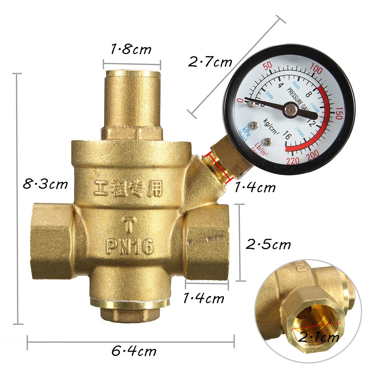 DN20-NPT-frac12-Adjustable-Brass-Water-Pressure-Regulator-Reducer-with-Gauge-Meter-1135673