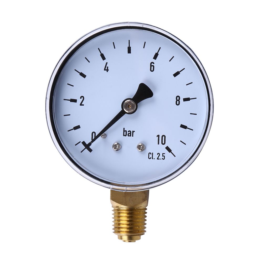 TS-60-10-14-Inch-NPT-Side-Mount-10-Bar-Metal-Water-Oil-Air-Compressor-Pressure-Gauge-Manometer-Press-1443038
