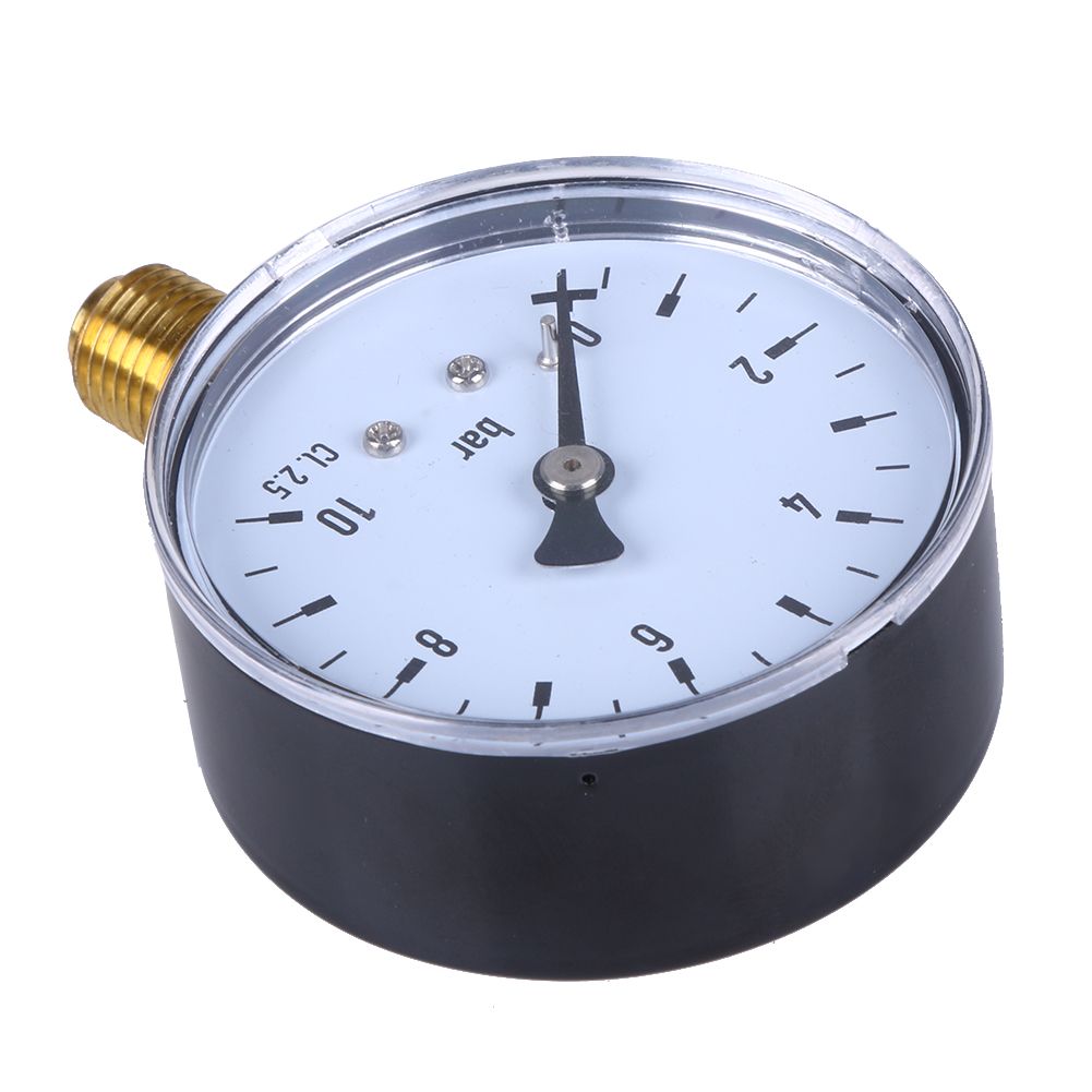 TS-60-10-14-Inch-NPT-Side-Mount-10-Bar-Metal-Water-Oil-Air-Compressor-Pressure-Gauge-Manometer-Press-1443038