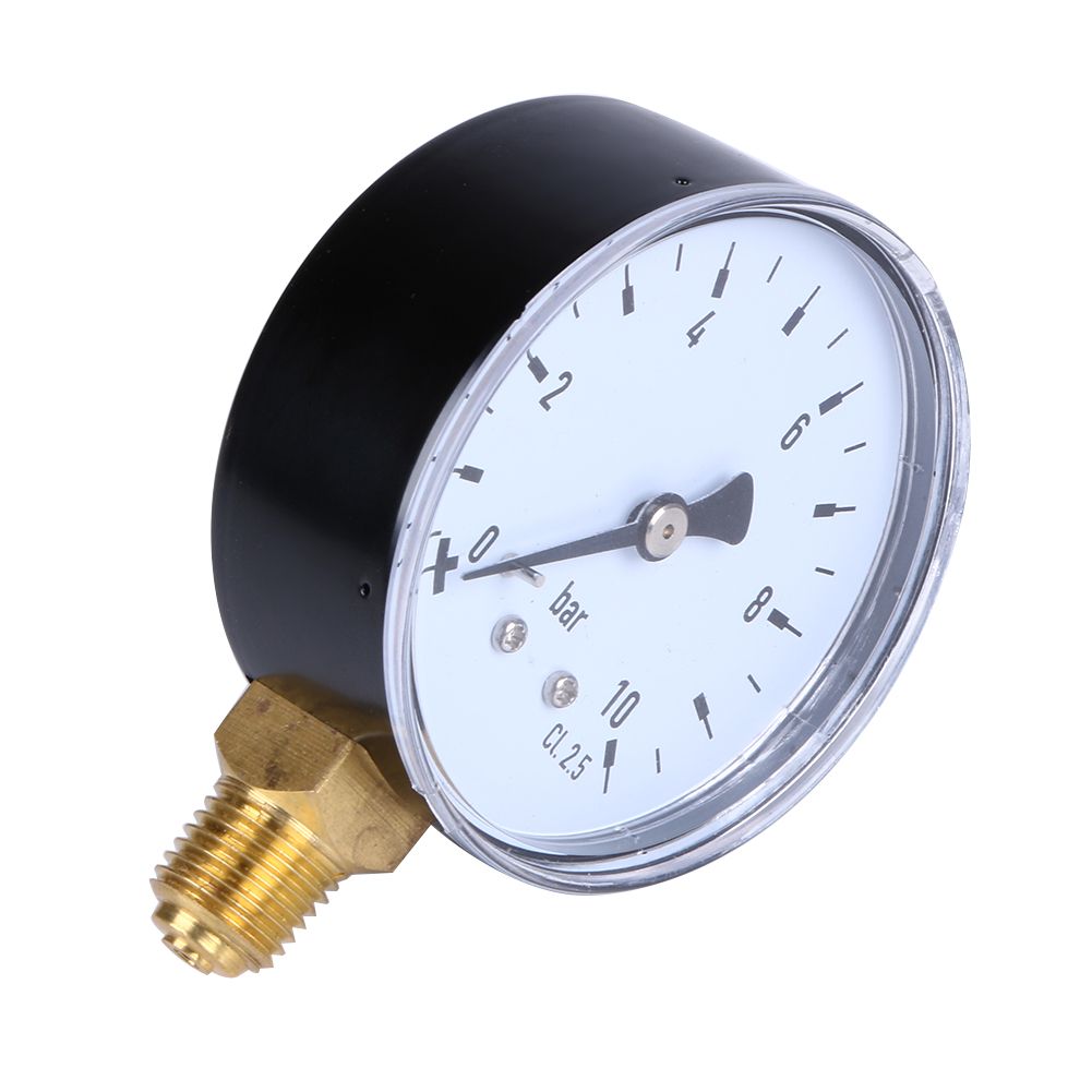 TS-60-10-14-Inch-NPT-Side-Mount-10-Bar-Metal-Water-Oil-Air-Compressor-Pressure-Gauge-Manometer-Press-1443038