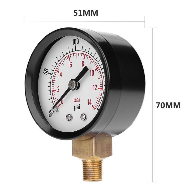 TS-Z52-Pressure-Gauge-18inch-NPT-Side-Mount-0-200psi-0-14bar-Pressure-Gauge-Dial-Air-Compressor-Mete-1443040