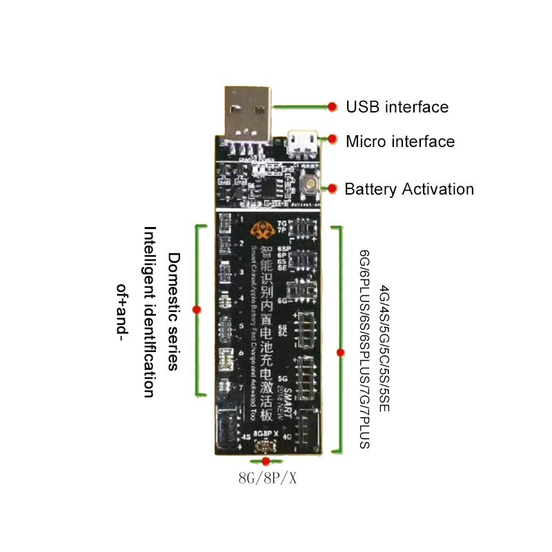 Phone-Battery-Activation-Board-Plate-Charging-USB-Cable-Jig-For-iPhone-4--8X-VIVO-Huawei-Samsung-Cir-1507466