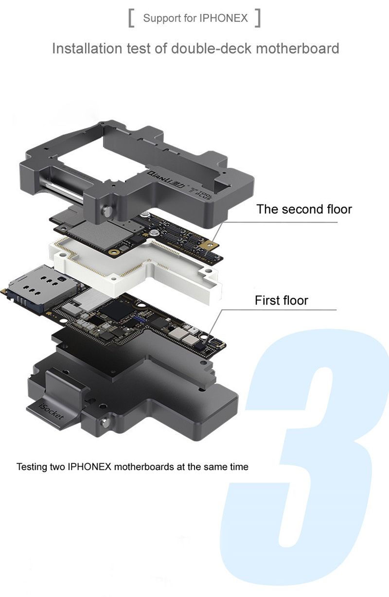 QIANLI-iSocket-Motherboard-Test-Fixture-IPHONEX-Double-deck-Motherboard-Function-Tester-Repair-Tool--1498311