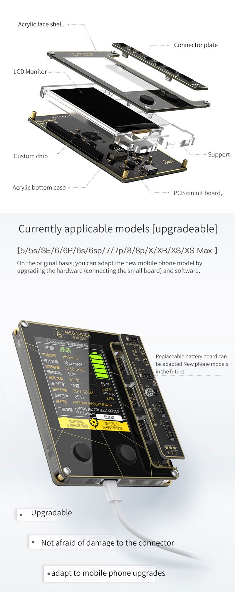 Qianli-Mega-idea-Battery-Programmer-for-Phone-5-6-6s-7-7P-8-X-XS-XS-MAX-Battery-Data-Write-and-Read--1690909