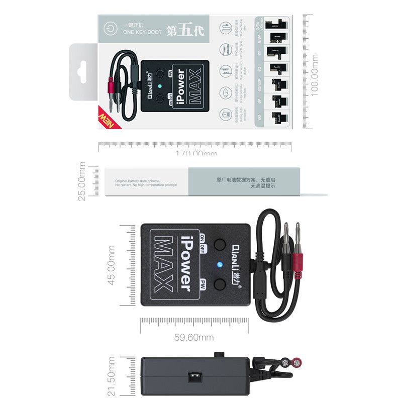 Qianli-iPowerMAX-Phone-Power-Supply-Test-Cable-for-iPhone-Xs-max-Xs-8G-8P-X-7G-7P-6S-6SP-6G-6P-DC-Po-1470353