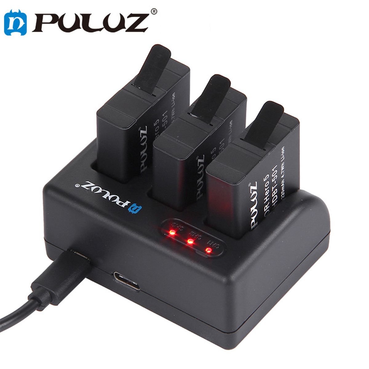 PULUZ-3-Channel-Battery-Charger-With-Micro-USB-CType-C-Port-For-GoPro-HERO506-1636055