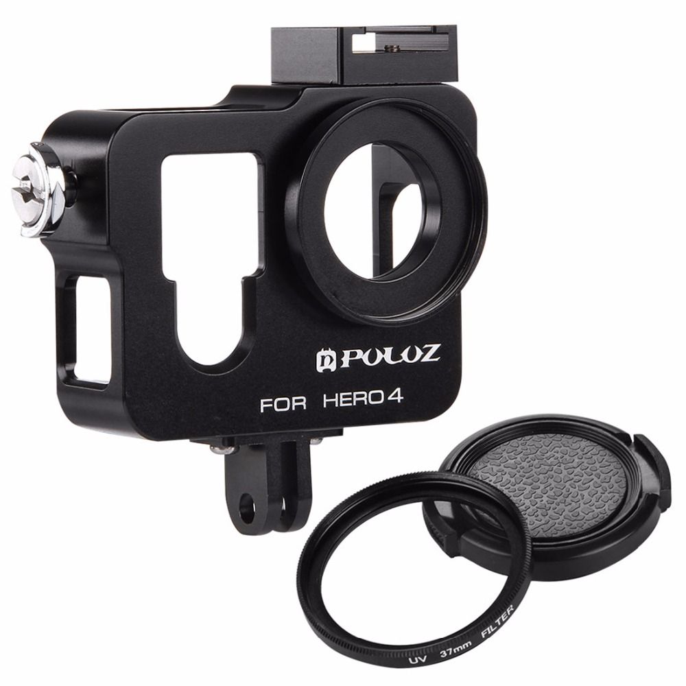 PULUZ-PU153-Housing-Shell-Aluminum-Alloy-Protective-Case-Cage-W-UV-Lens-Filter-Lens-Cap-for-GoPro-He-1200359