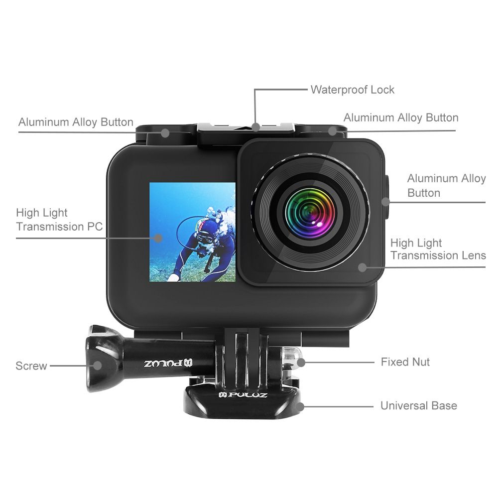 PULUZ-PU337B-61M-Waterproof-Shockproof-Protective-Frame-Case-Cage-for-GoPro-Hero-8-Black-Action-Spor-1608343