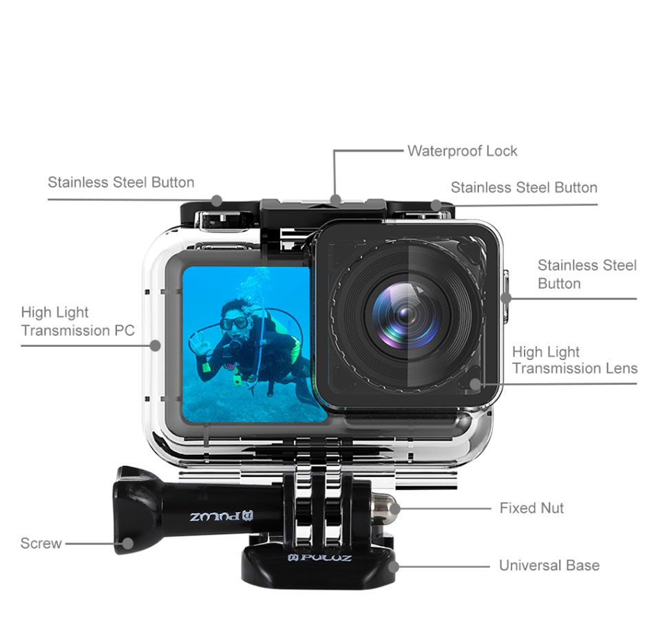 PULUZ-PU398-61M-Underwater-Waterproof-Diving-Swimming-Protective-Case-Shell-for-DJI-OSMO-Action-Spor-1537305