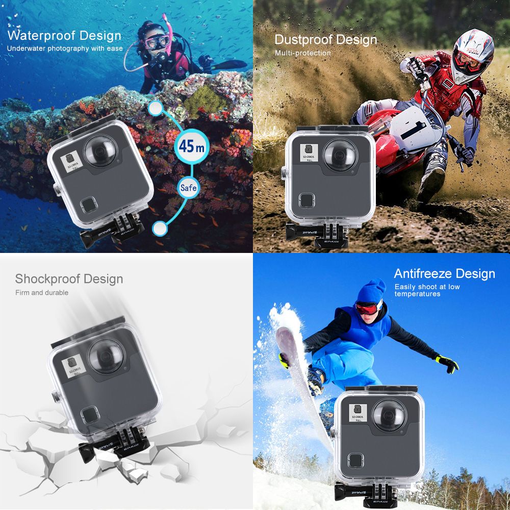 PULUZ-PU402-45M-Waterproof-Underwater-Diving-Protective-Case-Shell-for-GoPro-Fusion-Sports-Action-Ca-1574562
