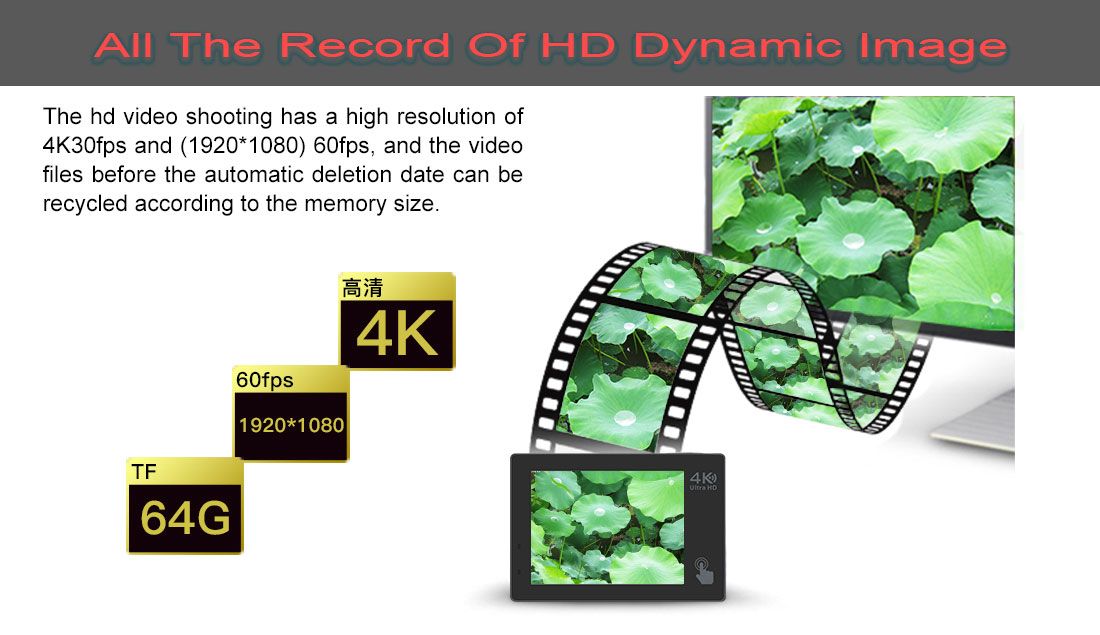 XANES-608VT-4K-HD-Wifi-16M-Pixels-20quot-Touch-Screen-170deg-Wide-Angle-Driving-Record-Mini-Sports-C-1244942
