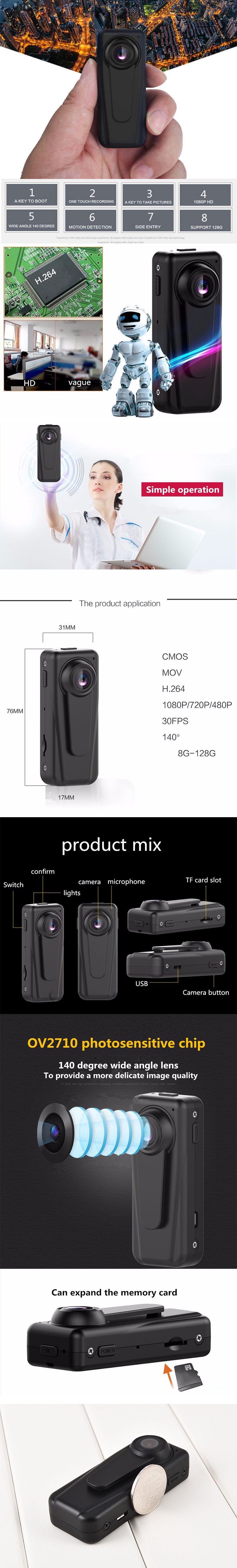 XANES-F1-HD-1080P-Mini-Camera-Vlog-Camera-for-Youtube-Recording-140deg-Wide-Angle-Police-Camera-Secu-1215836