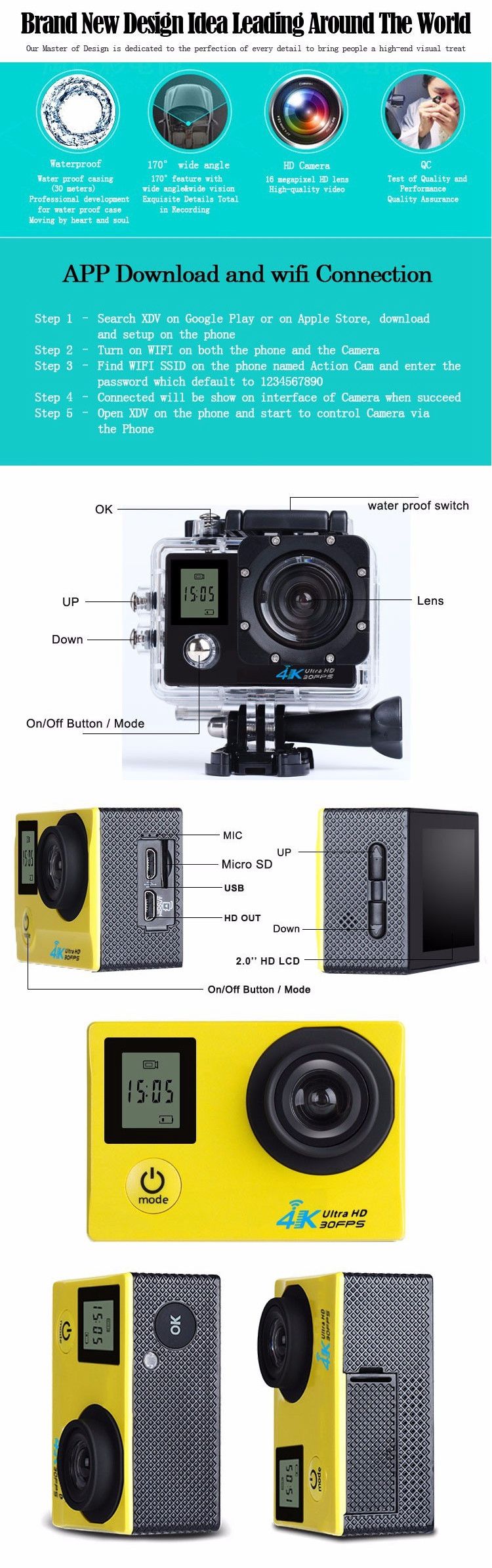 XANES-K1-4K-WiFi-Sports-Camera-1080P-20-LCD-HD-30m-Waterproof-DV-Video-Sport-Extreme-Go-Pro-Mini-Rec-1084344