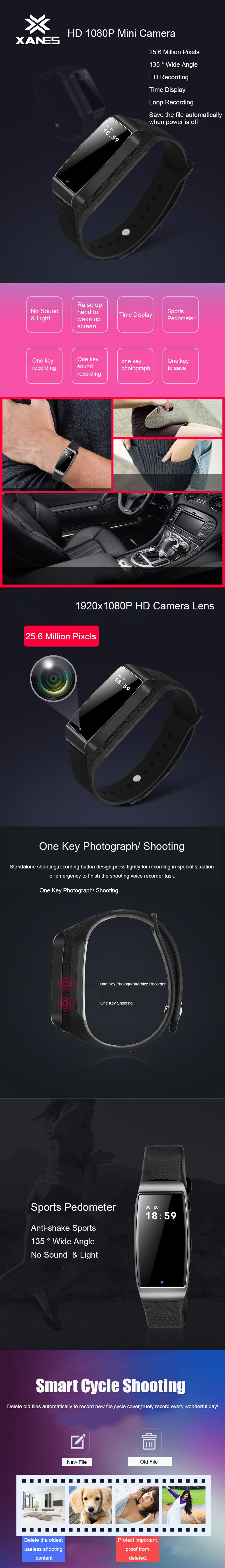 XANES-M66-HD-1080P-256-Million-Pixels-135deg-Wide-Angle-Sports-Wearable-Bracelet-Camera-Time-Display-1237752