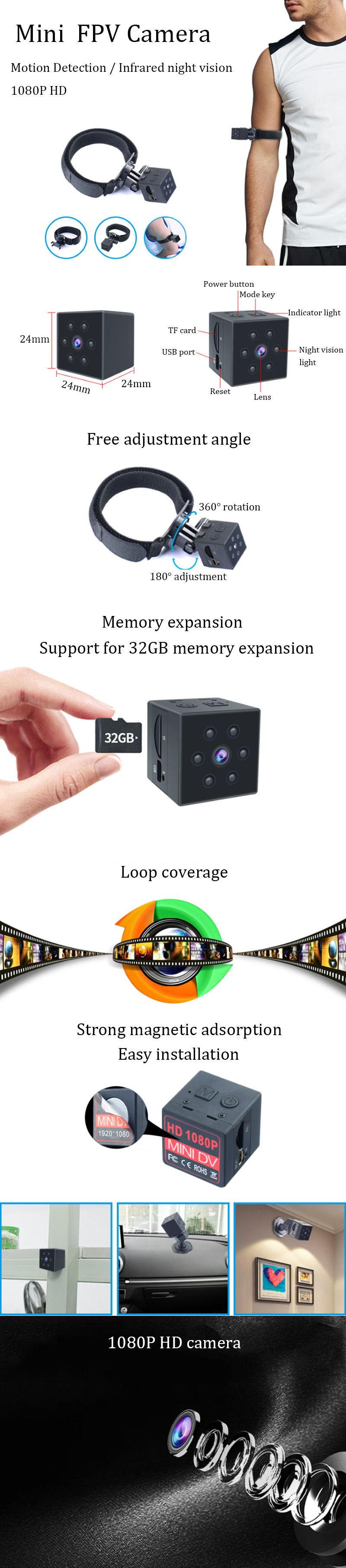 XANESreg-MD23-Mini-HD-Vlog-Camera-for-Youtube-FPV-Camera-1080P-Waterproof-Sensor-Recorder-Camcorder--1415541