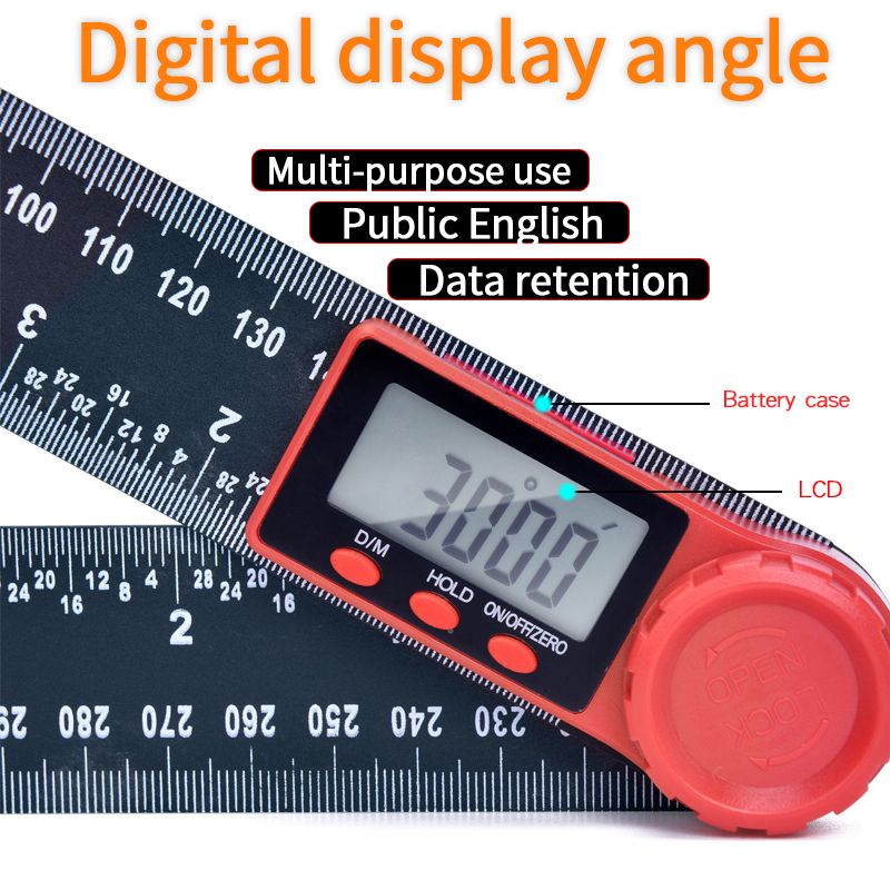 0-200mm-0-300mm-360-deg-LCD-Display-Carbon-Fiber-Digital-Angle-Ruler-Inclinometer-Electron-Goniomete-1526888