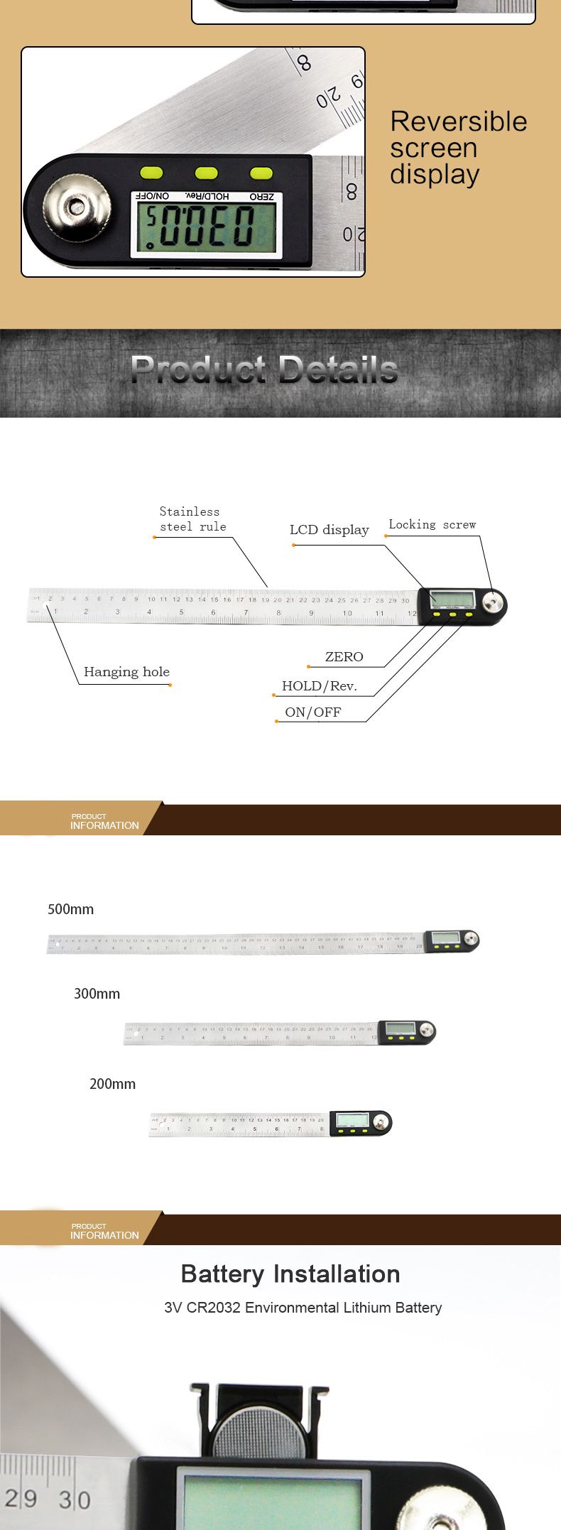 200mm-360deg-Digital-Protractor-Inclinometer-Goniometer-Level-Measuring-Tool-Electronic-Angle-Gauge--1536402
