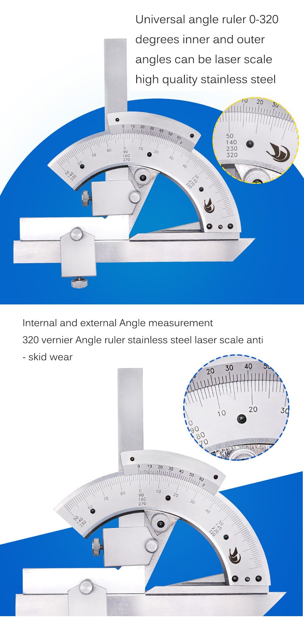 Universal-Bevel-Protractor-Multi-Function-Angle-Ruler-0-320-Degree-Stainless-Steel-Goniometer-Angle--1606437