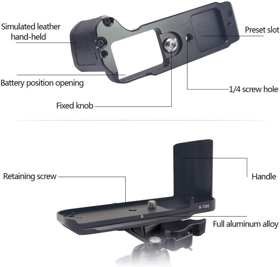 Mcoplus-MCO-XT20XT30-L-Plate-Metal-Hand-Grip-Quick-Release-L-Plate-as-MHG-XT10-for-Fujifilm-X-T10-X--1745675