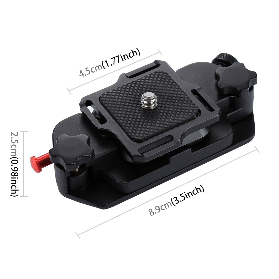 PULUZ-PU231-Camera-Clip-Aluminum-Alloy-Quick-Release-Clip-with-Plate-for-DSLR-Camera-1303779