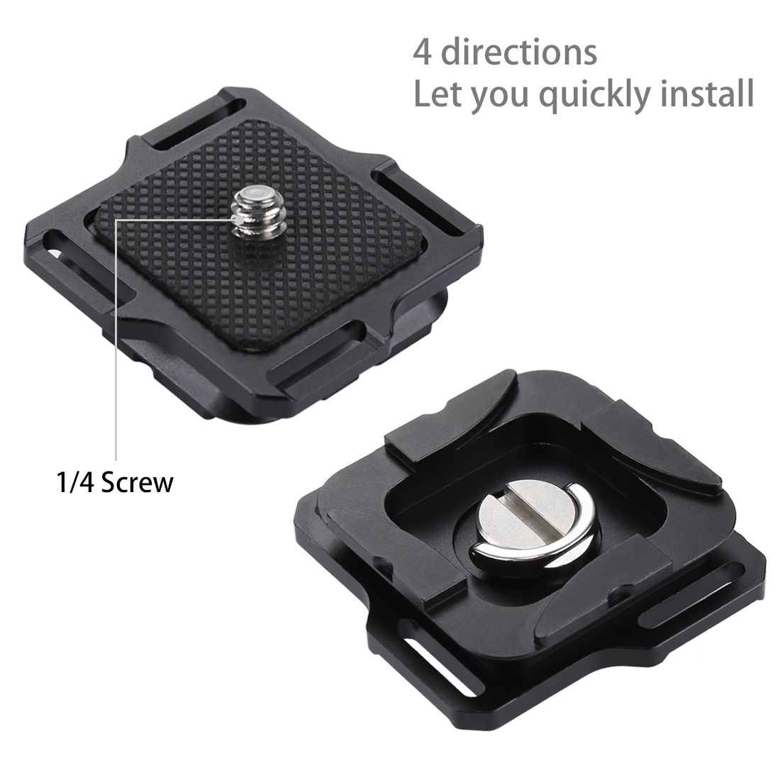 PULUZ-PU231-Camera-Clip-Aluminum-Alloy-Quick-Release-Clip-with-Plate-for-DSLR-Camera-1303779