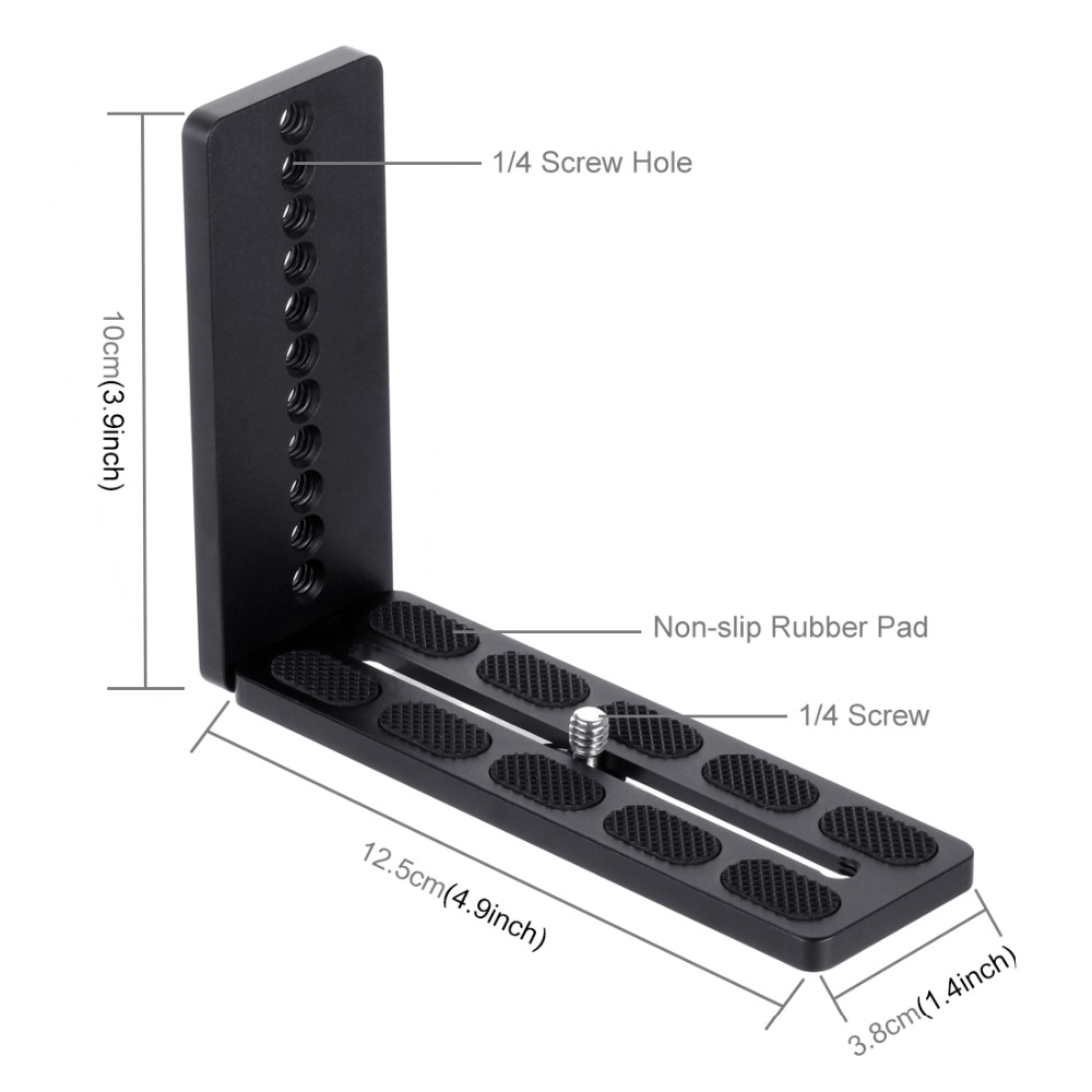 Puluz-PU3038B-Quick-Release-L-Plate-Bracket-Base-Holder-for-MOZADJIZhiyunNebula-3-Axis-Stabilizer-1567927