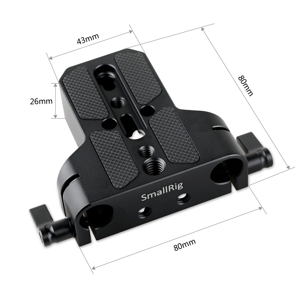 SmallRig-1674-Low-DSLR-Camera-Base-Plate-with-15mm-Rod-Rail-Clamp-for-Sony-FS7-for-Sony-A7-Series-1739769