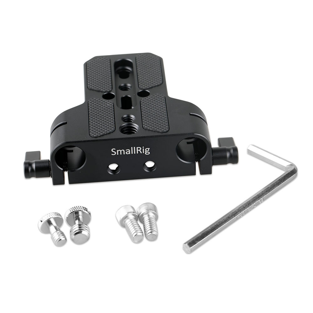 SmallRig-1674-Low-DSLR-Camera-Base-Plate-with-15mm-Rod-Rail-Clamp-for-Sony-FS7-for-Sony-A7-Series-1739769