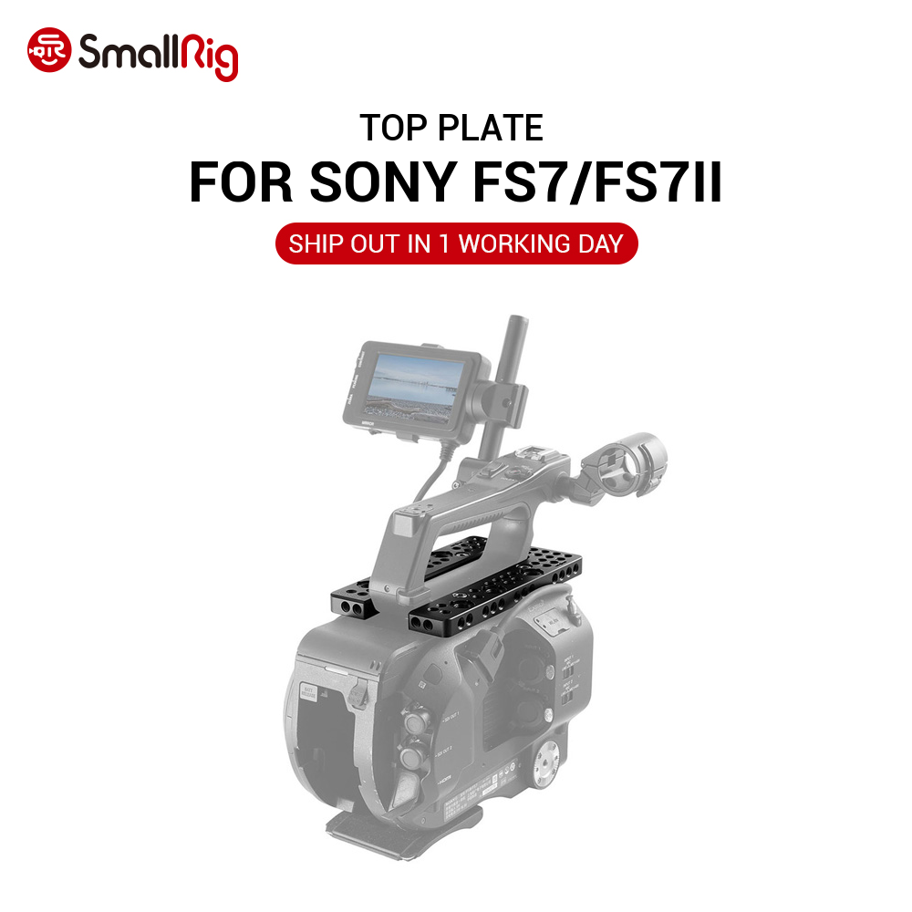 SmallRig-1975-Top-Mount-U-Plate-for-Sony-FS7-FS7II-U-Shape-Plate-Compatible-with-FS7-Handle-With-14--1729534