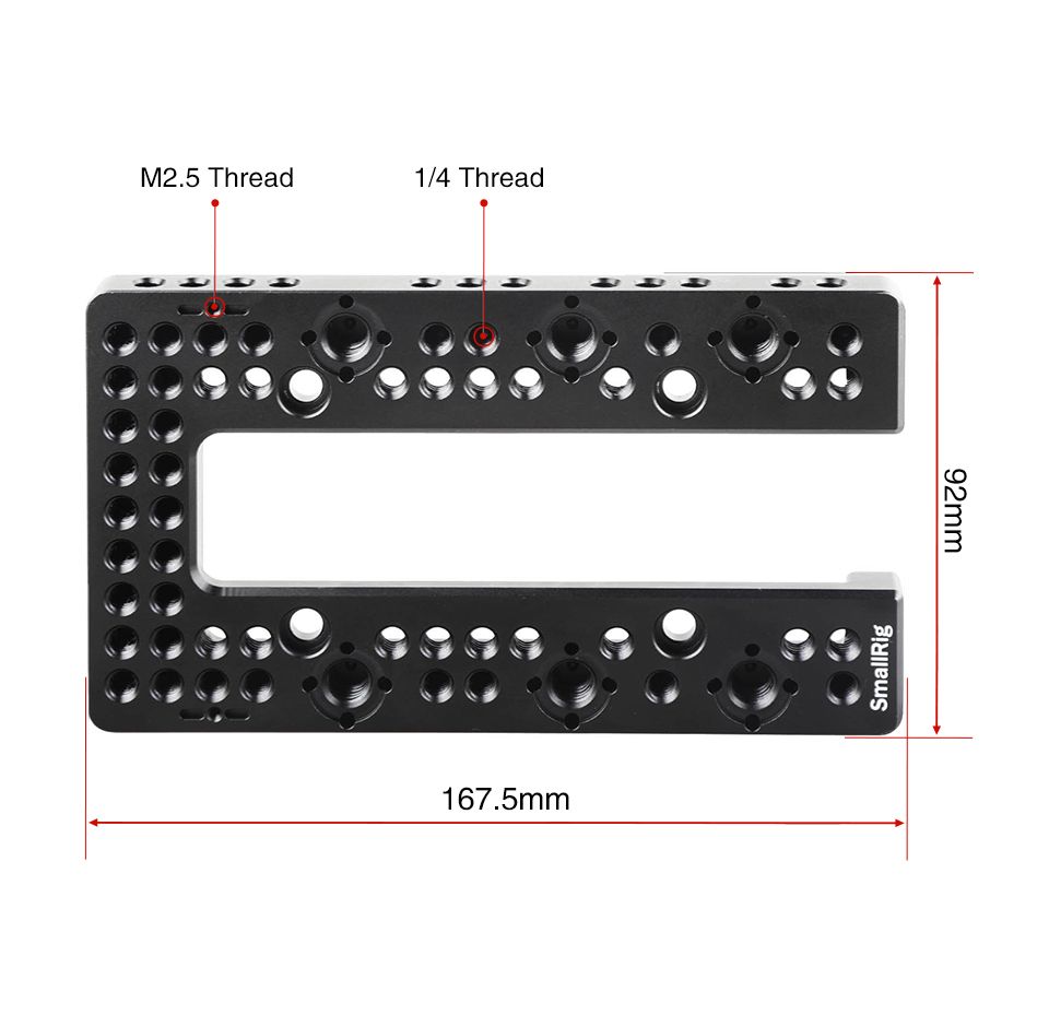 SmallRig-1975-Top-Mount-U-Plate-for-Sony-FS7-FS7II-U-Shape-Plate-Compatible-with-FS7-Handle-With-14--1729534