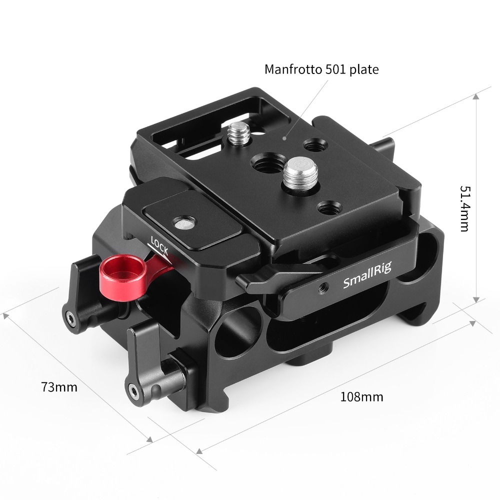 SmallRig-2266-Camera-Plate-Rig-Base-plate-Kit-for-Design-Pocket-Cinema-Camera-for-Manfrotto-501PL-Co-1741237