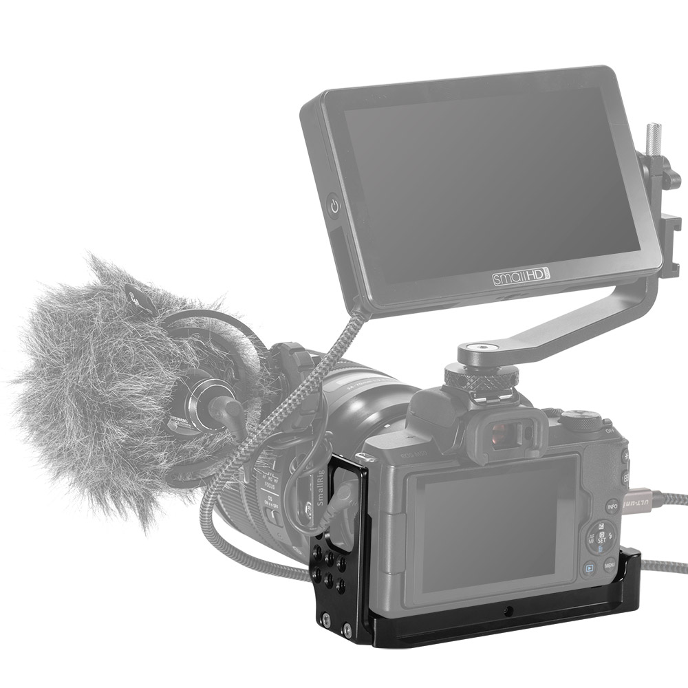 SmallRig-2387-M50-L-Plate-L-Bracket-for-Canon-EOS-M50-Camera-With-Wooden-Handle-Grip-Arca-Style-Quic-1726282
