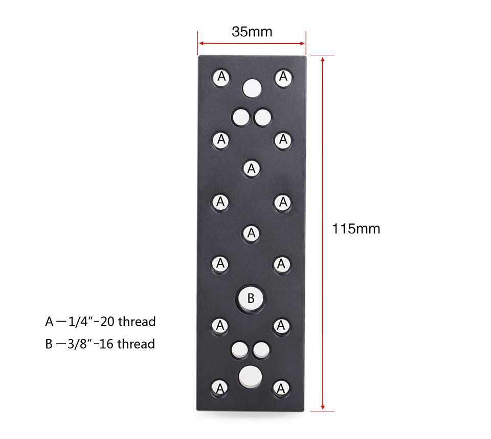 SmallRig-904-Multi-function-Mounting-Plate-Cheese-Plate-with-14-38-inch-Connections-for-Sony-F970-F5-1739882