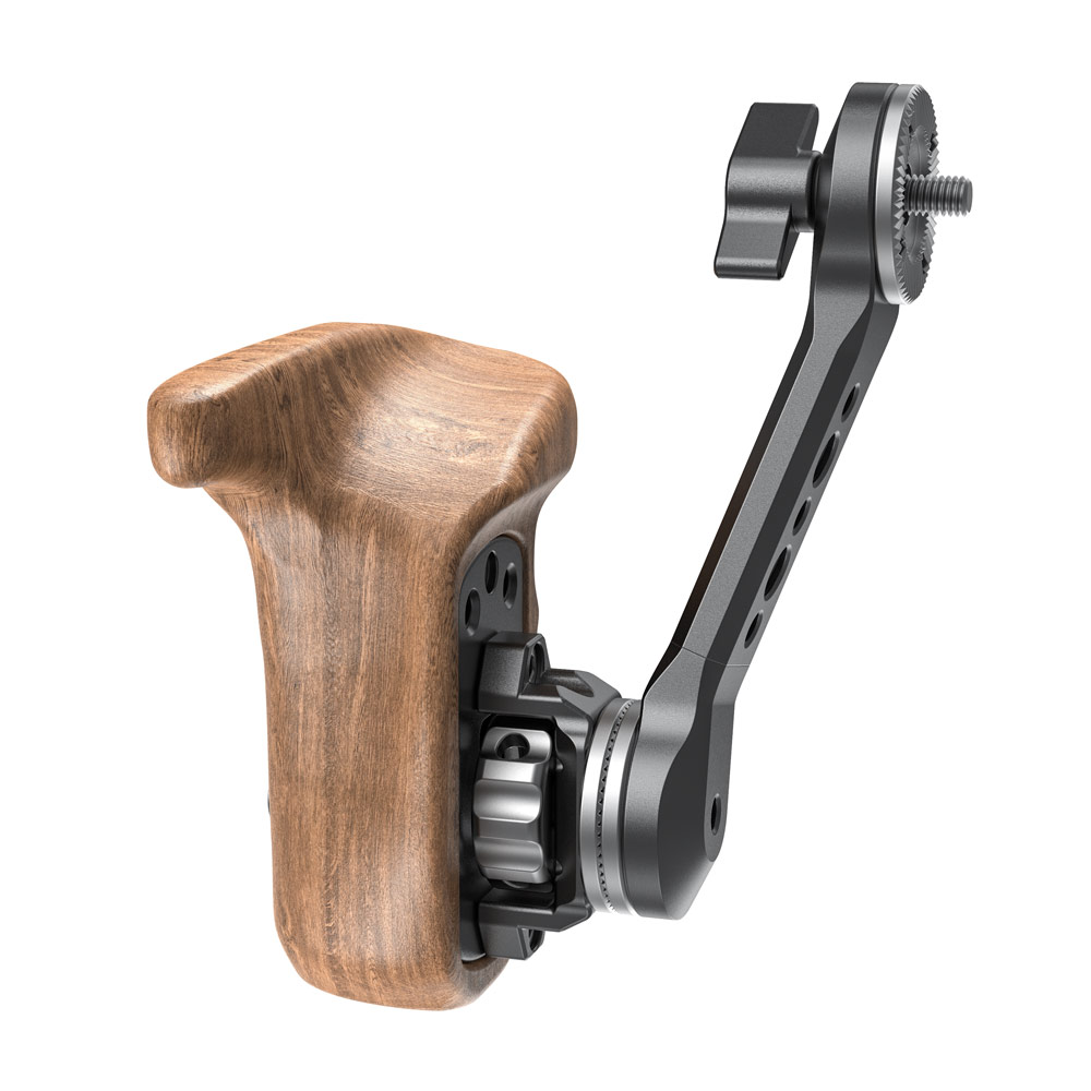 Smallrig-1891-DSLR-Camera-Rig-Left-Side-Wooden-Handle-Grip-With-Arri-Rosette-Quick-Release-Wooden-Ha-1733444