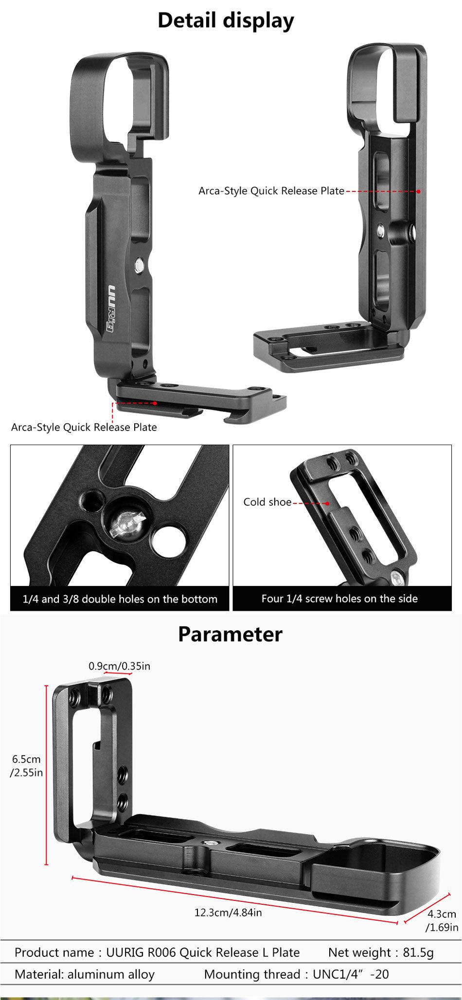 UURIG-R006-Quick-Release-L-Plate-for-Sony-A6400-DSLR-Camera-1453730