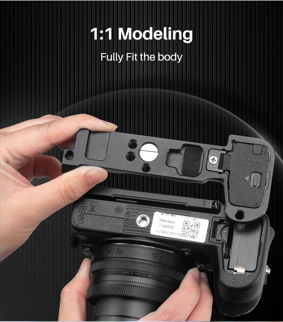 UURig-R039-Metal-Quick-Release-L-Plate-L-Shaped-Bracket-for-Nikon-Z50-Extend-Dual-Clod-Shoe-14-Screw-1749560