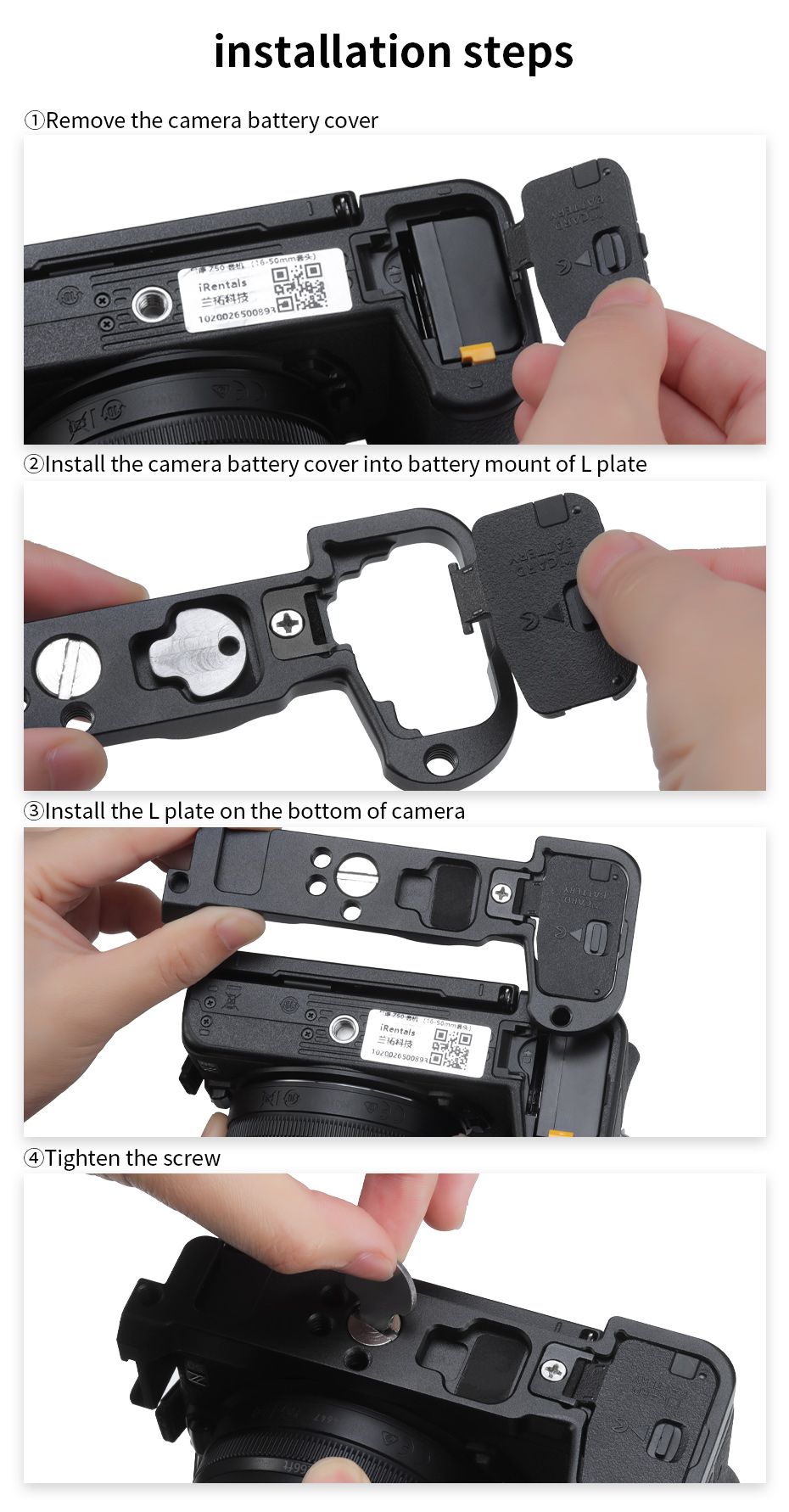 UURig-R039-Metal-Quick-Release-L-Plate-L-Shaped-Bracket-for-Nikon-Z50-Extend-Dual-Clod-Shoe-14-Screw-1749560