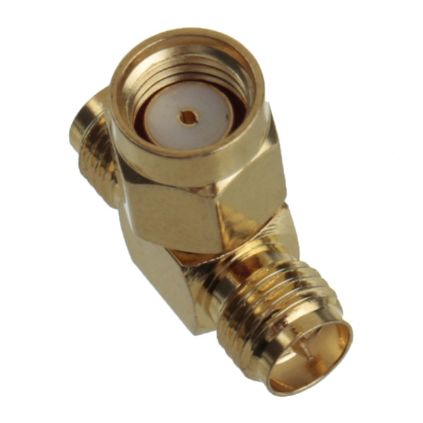 1PC-Adapter-RP-SMA-Male-To-2-SMA-Female-Jack-Triple-T-RF-Connector-Triple-1M2F-984633