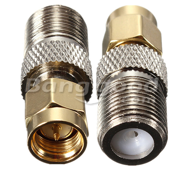 Alloy-Steel-F-Female-To-SMA-Male-Plug-RF-Coaxial-Adapter-Connector-924942