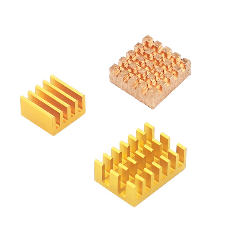1x-Copper--2x-Aluminum-Gold-Radiator-with-Back-Glue-for-Raspberry-Pi-Case-1552742