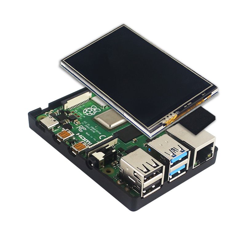 35inch-MHS-LCD-Screen-Display---TransperentBlack-Dual-Use-Box-ABS-Case-Kit-for-Raspberry-Pi-4-Model--1607513