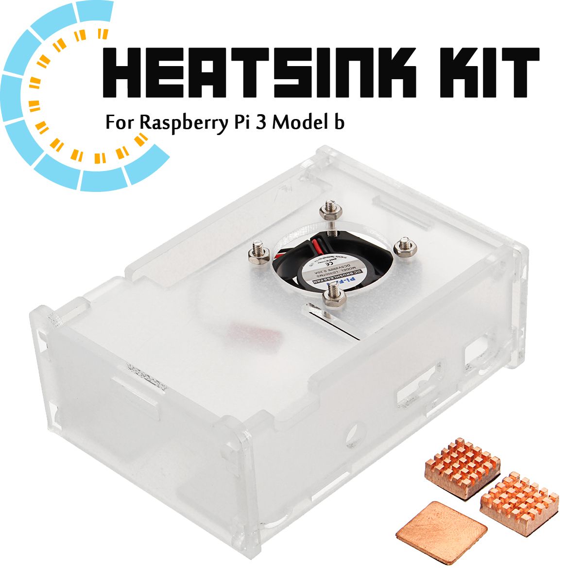 3x-Heat-Sink-Kit-Transprent-Acrylic-CaseCooling-Fan-For-Raspberry-Pi-3-Model-B-1202359